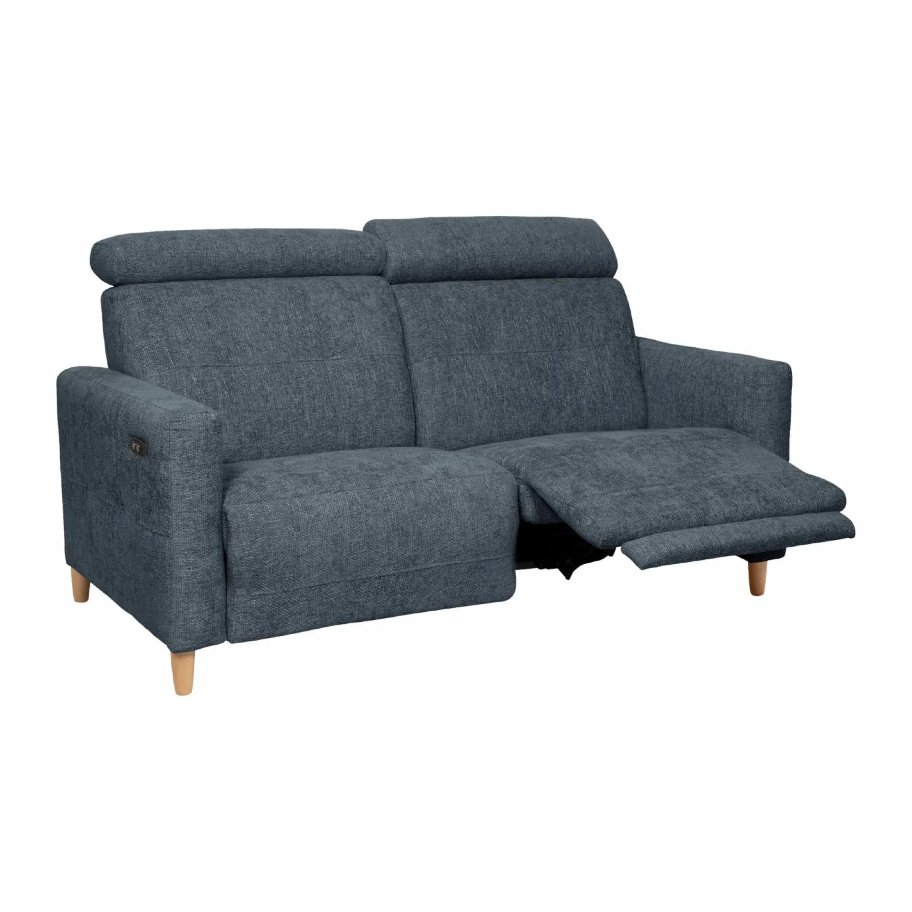 Canapés Relax>Camif Canapé relax électrique tissu Chambord - - Grand 2 places Bleu