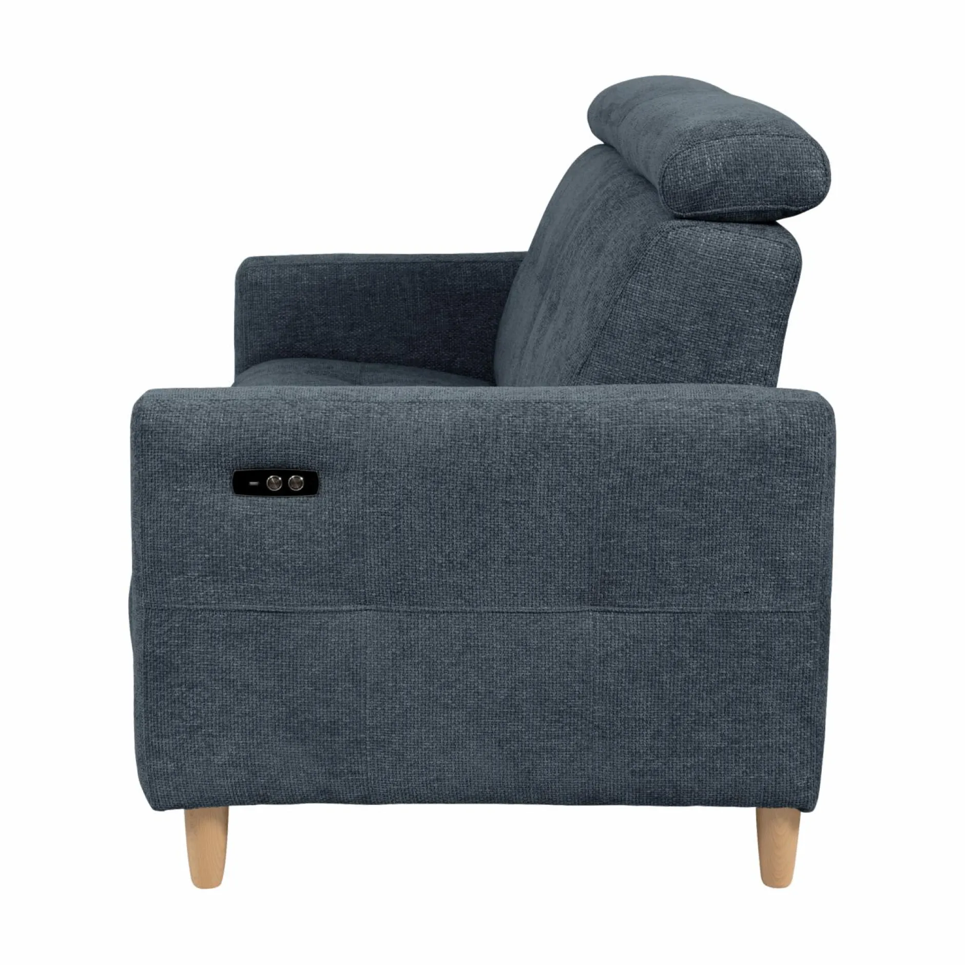 Canapés Relax>Camif Canapé relax électrique tissu Chambord - - Grand 2 places Bleu