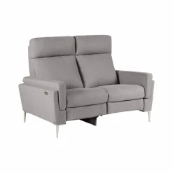 Canapés Relax>Camif Canapé relax électrique tissu Boston - - 2 places - relax à gauche Gris Clair