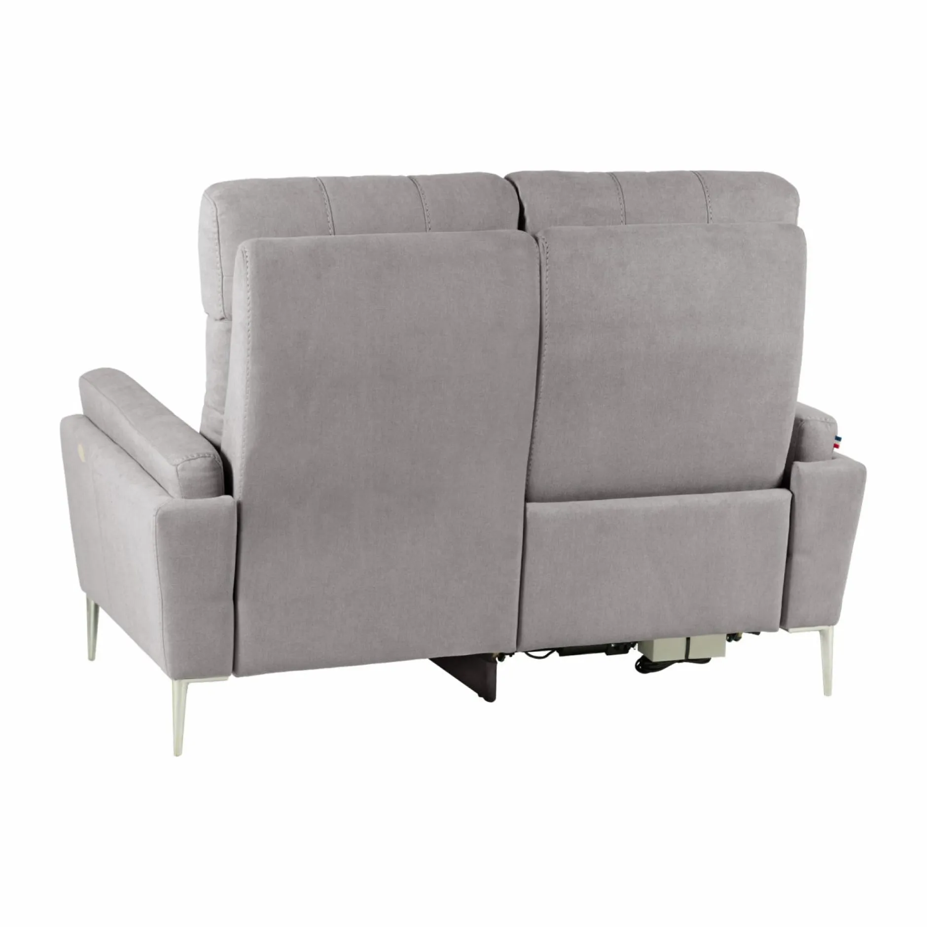 Canapés Relax>Camif Canapé relax électrique tissu Boston - - 2 places - relax à gauche Gris Clair