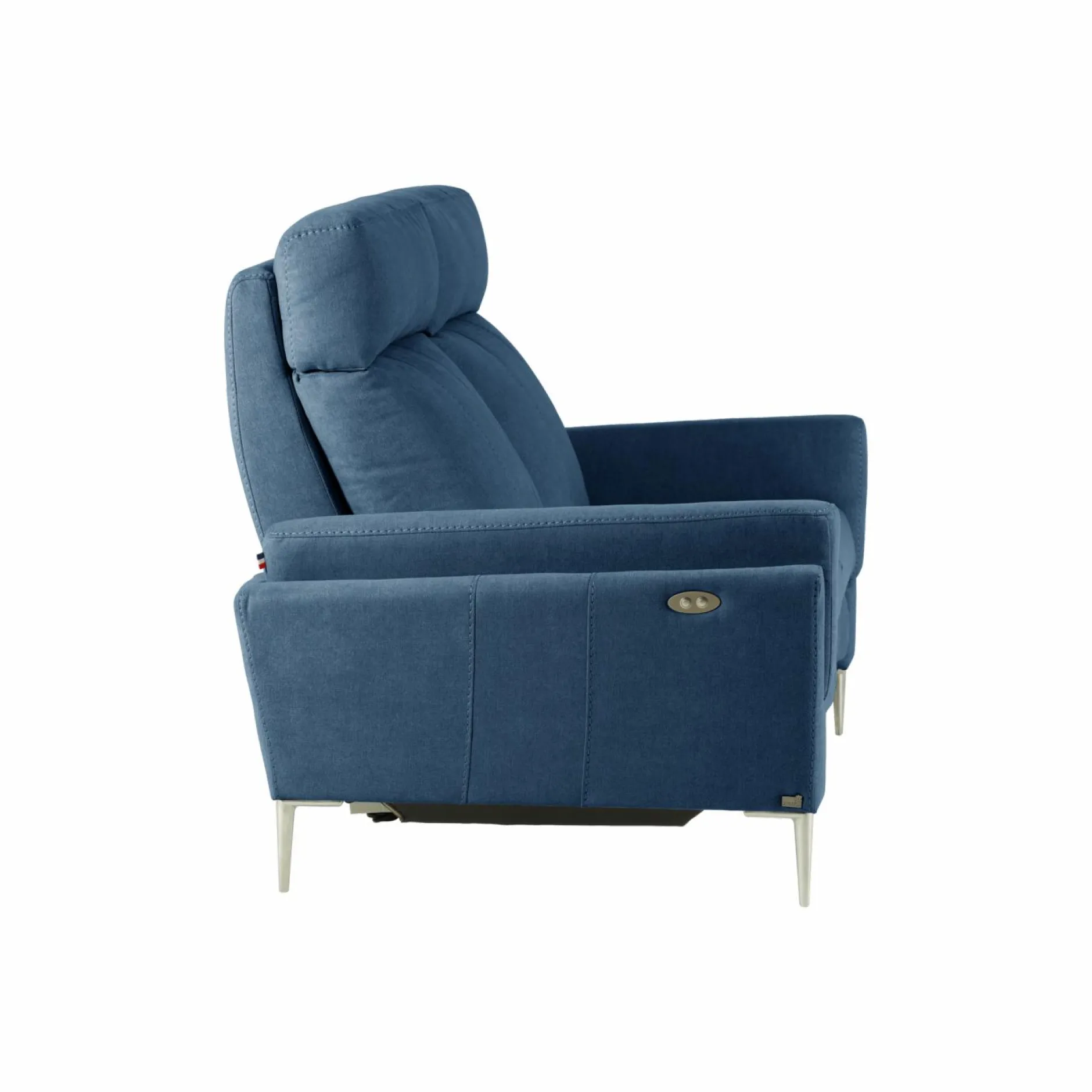 Canapés Relax>Camif Canapé relax électrique tissu Boston - - 2 places Bleu Jean