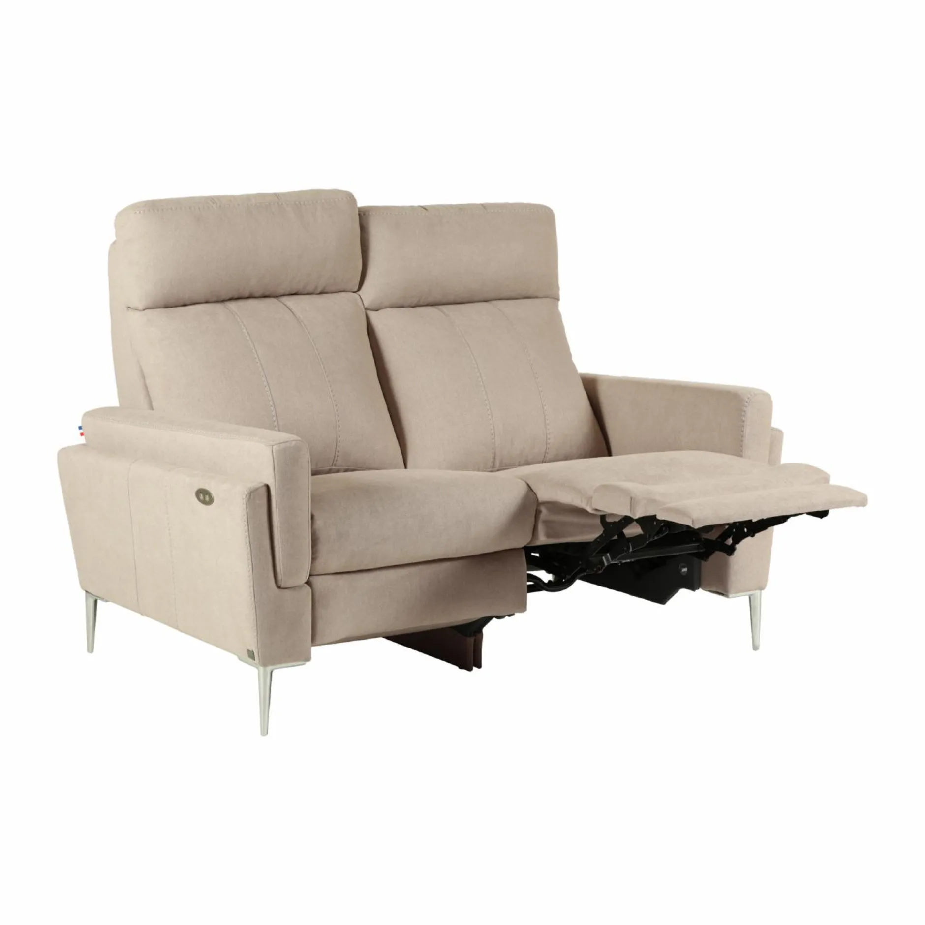 Canapés Relax>Camif Canapé relax électrique tissu Boston - - 2 places Naturel