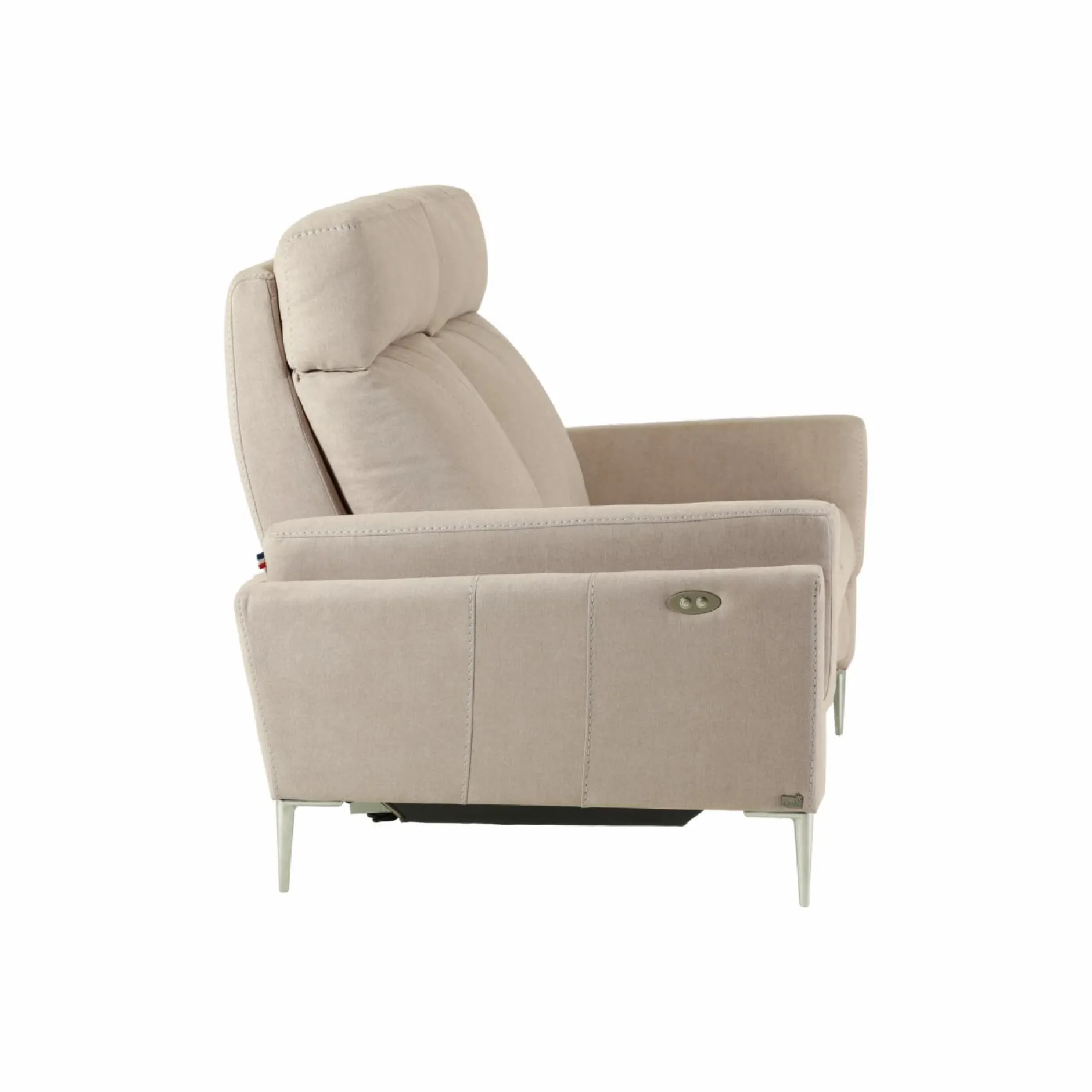 Canapés Relax>Camif Canapé relax électrique tissu Boston - - 2 places Naturel