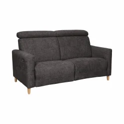 Canapés Relax>Camif Canapé relax électrique tissu Chambord - - 2 places Noir