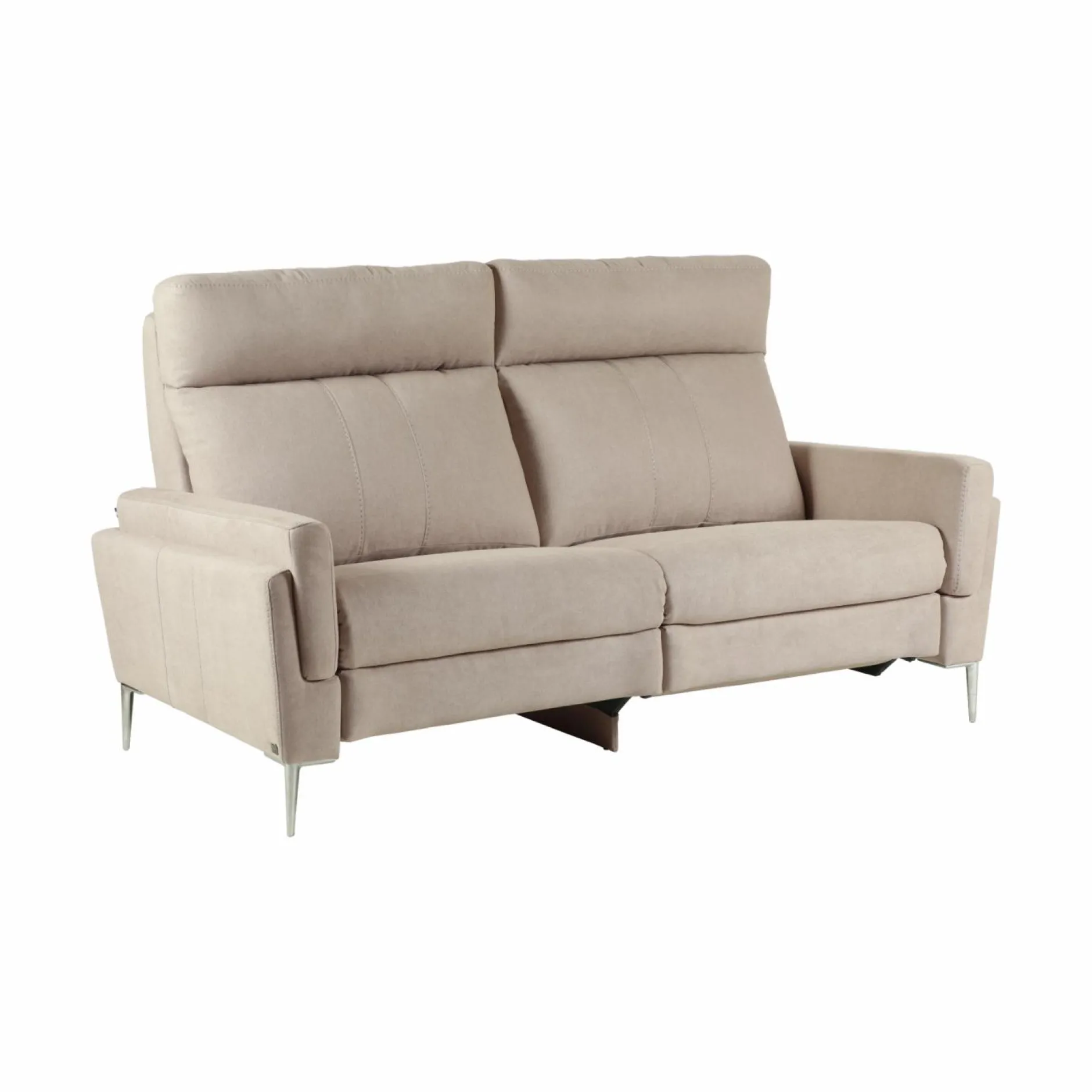 Canapés Relax>Camif Canapé relax électrique tissu Boston - - 3 places - relax à droite Naturel