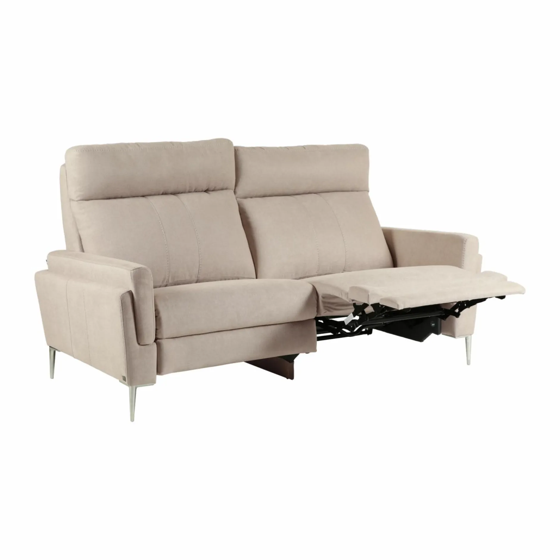 Canapés Relax>Camif Canapé relax électrique tissu Boston - - 3 places - relax à droite Naturel