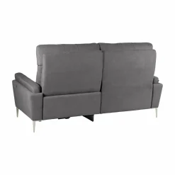 Canapés Relax></noscript>Camif Canapé relax électrique tissu Boston - - 3 places - relax à droite Ardoise