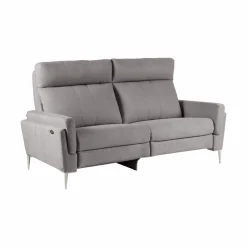 Canapés Relax>Camif Canapé relax électrique tissu Boston - - 3 places - relax à gauche Gris Clair