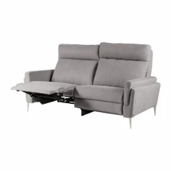 Canapés Relax></noscript>Camif Canapé relax électrique tissu Boston - - 3 places - relax à gauche Gris Clair