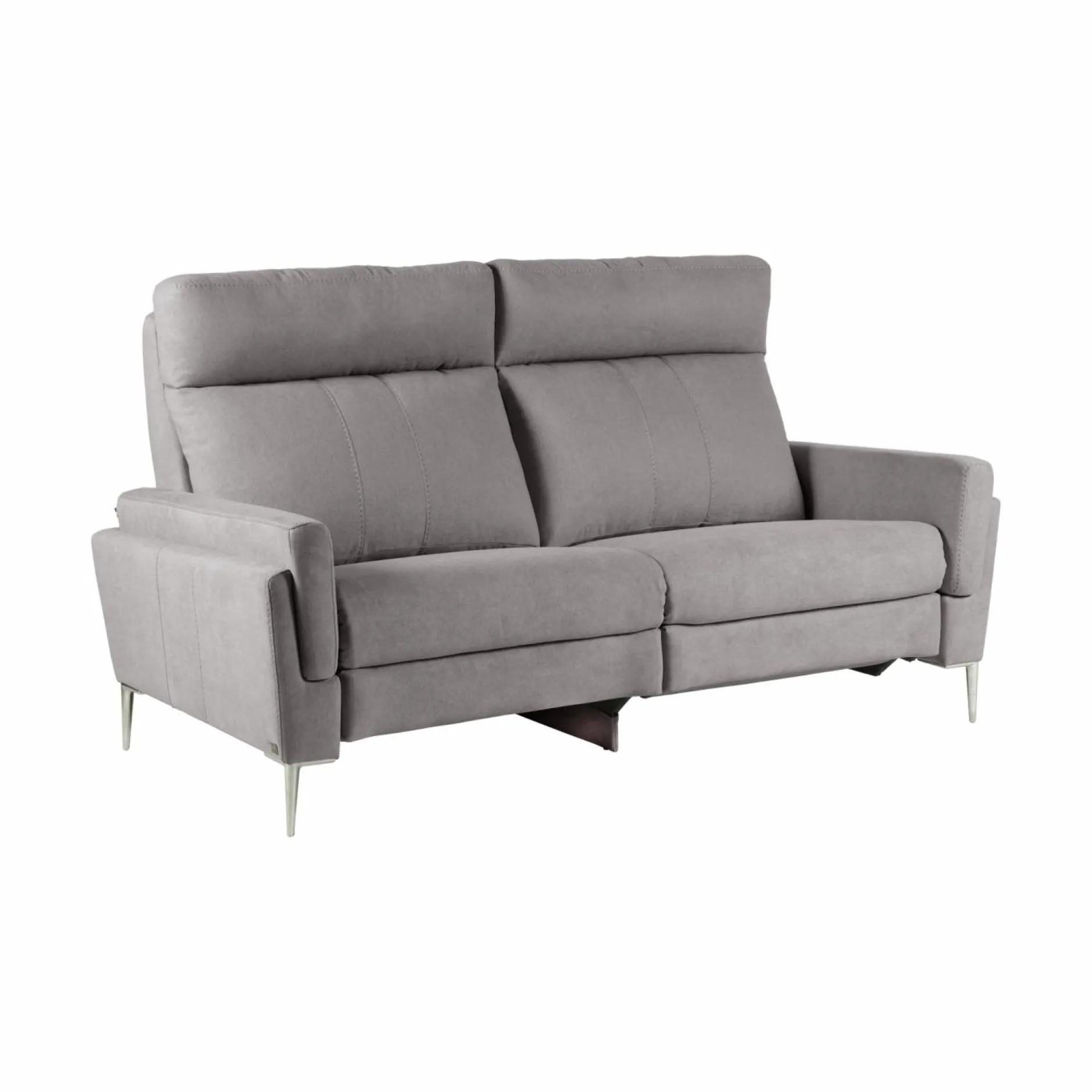 Canapés Relax>Camif Canapé relax électrique tissu Boston - - 3 places - relax à droite Gris Clair