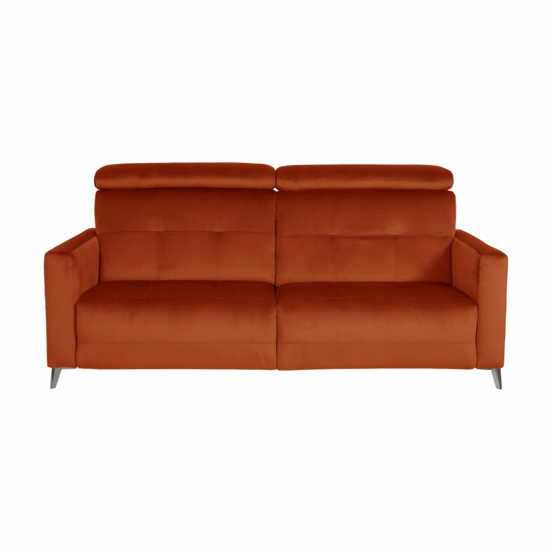 Canapés Relax>Camif Canapé relax électrique velours Cheverny - - 3 places Rouille