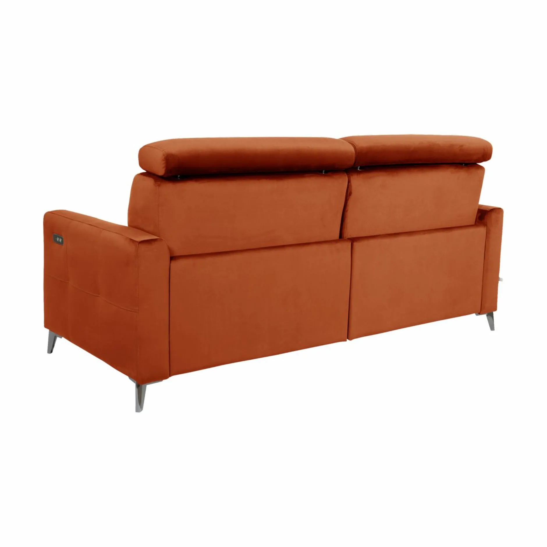 Canapés Relax>Camif Canapé relax électrique velours Cheverny - - Grand 2 places Rouille