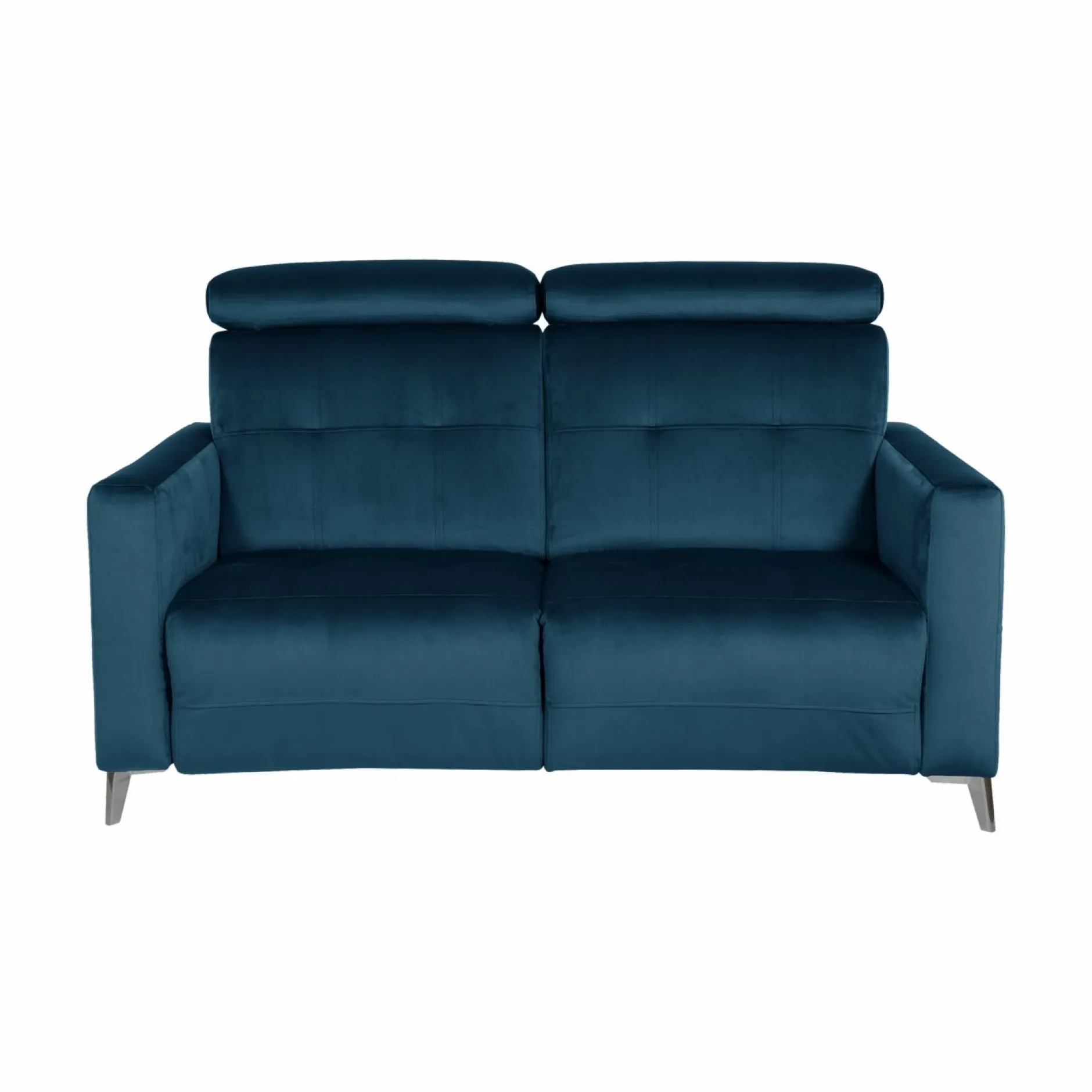 Canapés Relax>Camif Canapé relax électrique velours Cheverny - - 2 places Bleu Canard