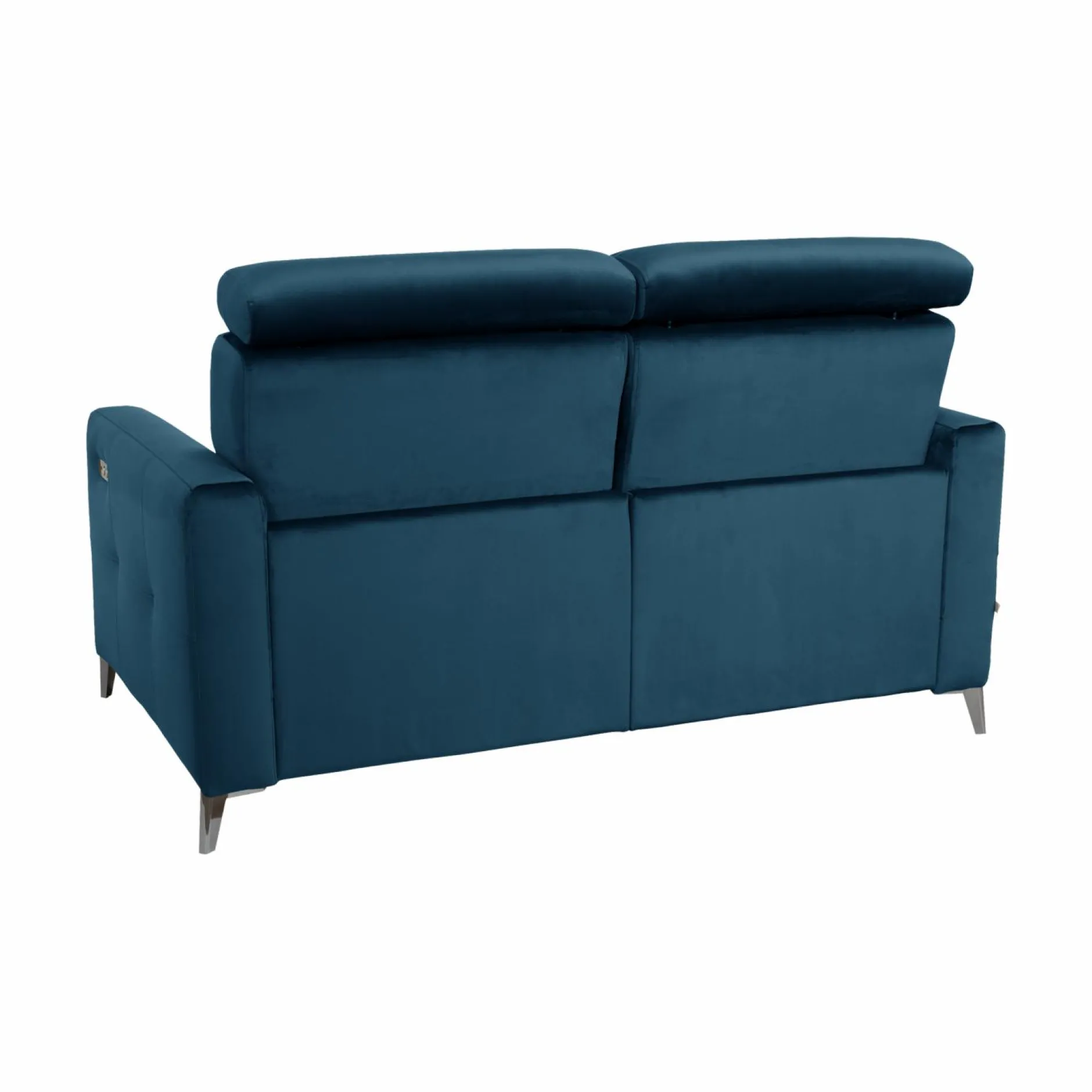 Canapés Relax>Camif Canapé relax électrique velours Cheverny - - 2 places Bleu Canard