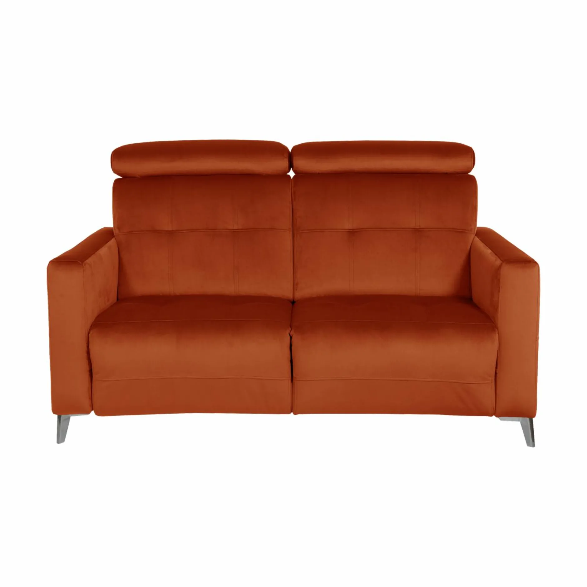 Canapés Relax>Camif Canapé relax électrique velours Cheverny - - 2 places Rouille