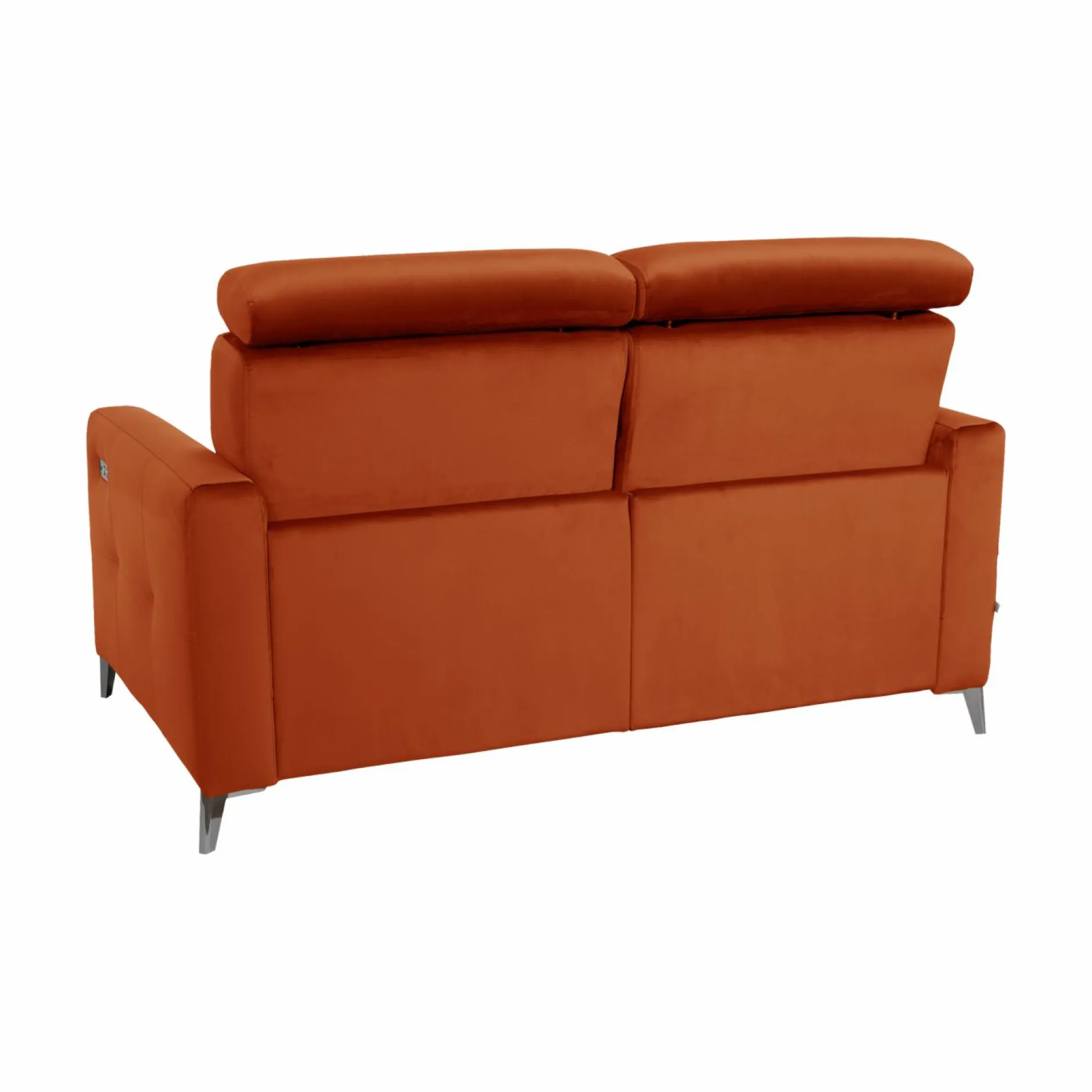 Canapés Relax>Camif Canapé relax électrique velours Cheverny - - 2 places Rouille