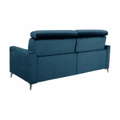 Canapés Relax></noscript>Camif Canapé relax électrique velours Cheverny - - Grand 2 places Bleu Canard