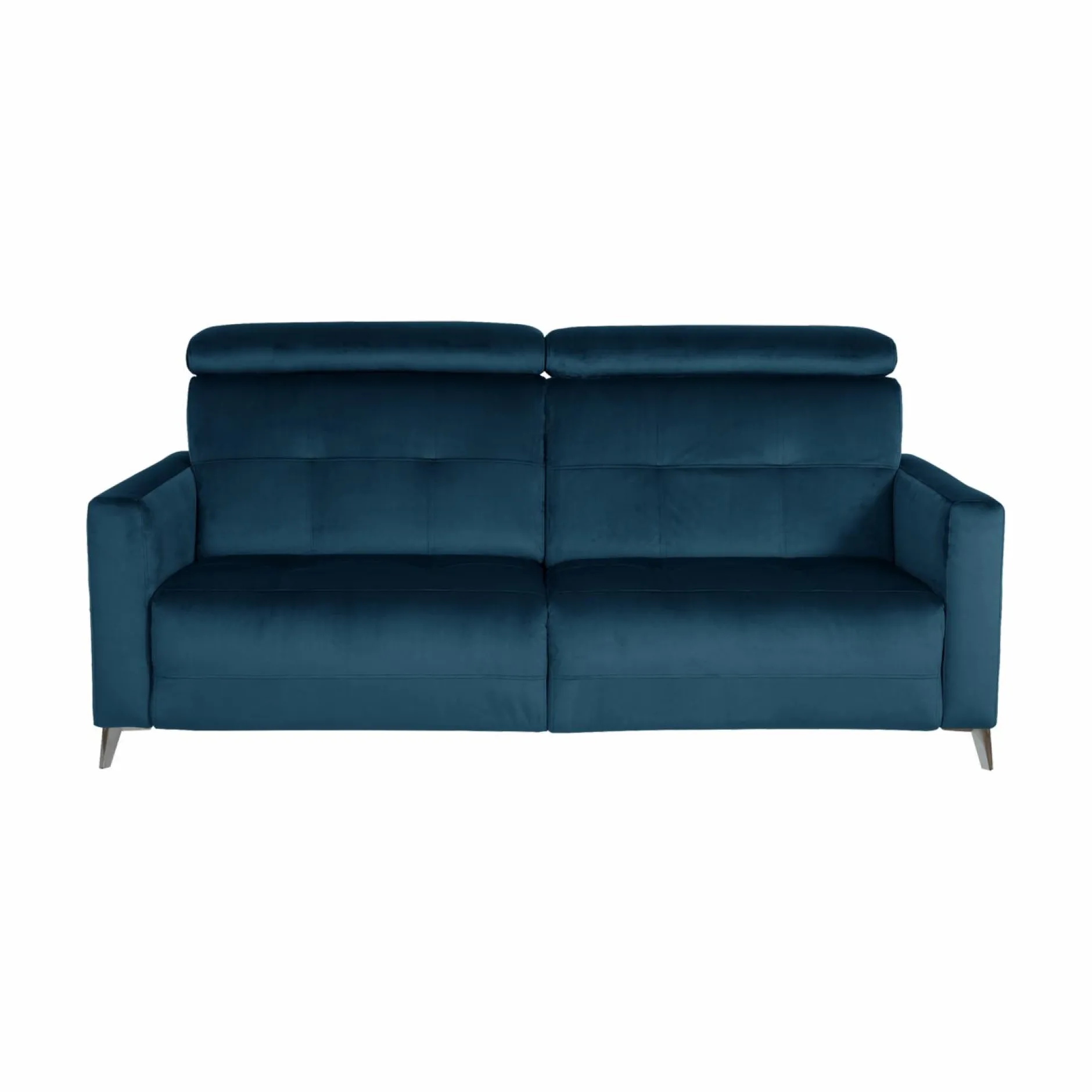 Canapés Relax>Camif Canapé relax électrique velours Cheverny - - 3 places Bleu Canard