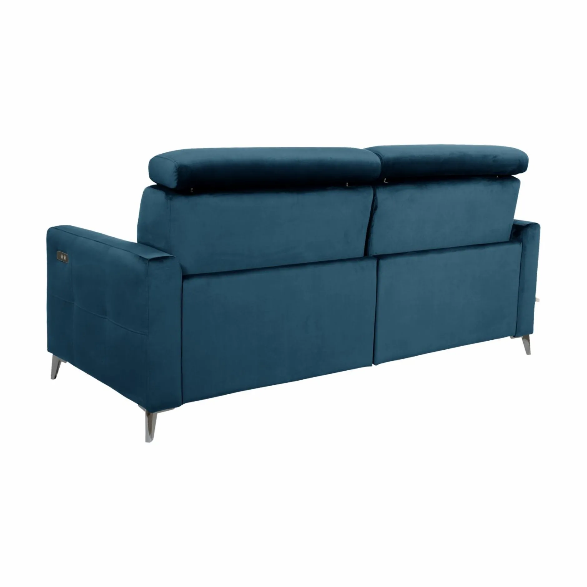 Canapés Relax>Camif Canapé relax électrique velours Cheverny - - 3 places Bleu Canard