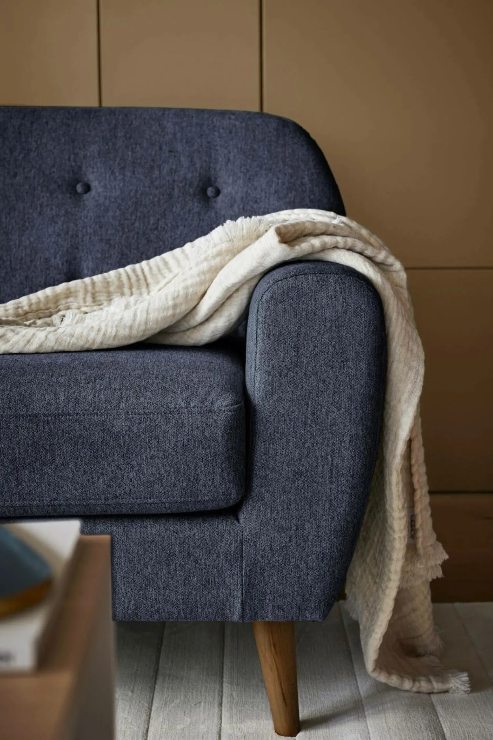 Canapés Droits|Canapés Fixes>Camif Canapé tissu Agathe - - 2 places Bleu