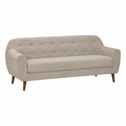 Canapés Droits|Canapés Fixes>Camif Canapé tissu Agathe - - 3 places Crème