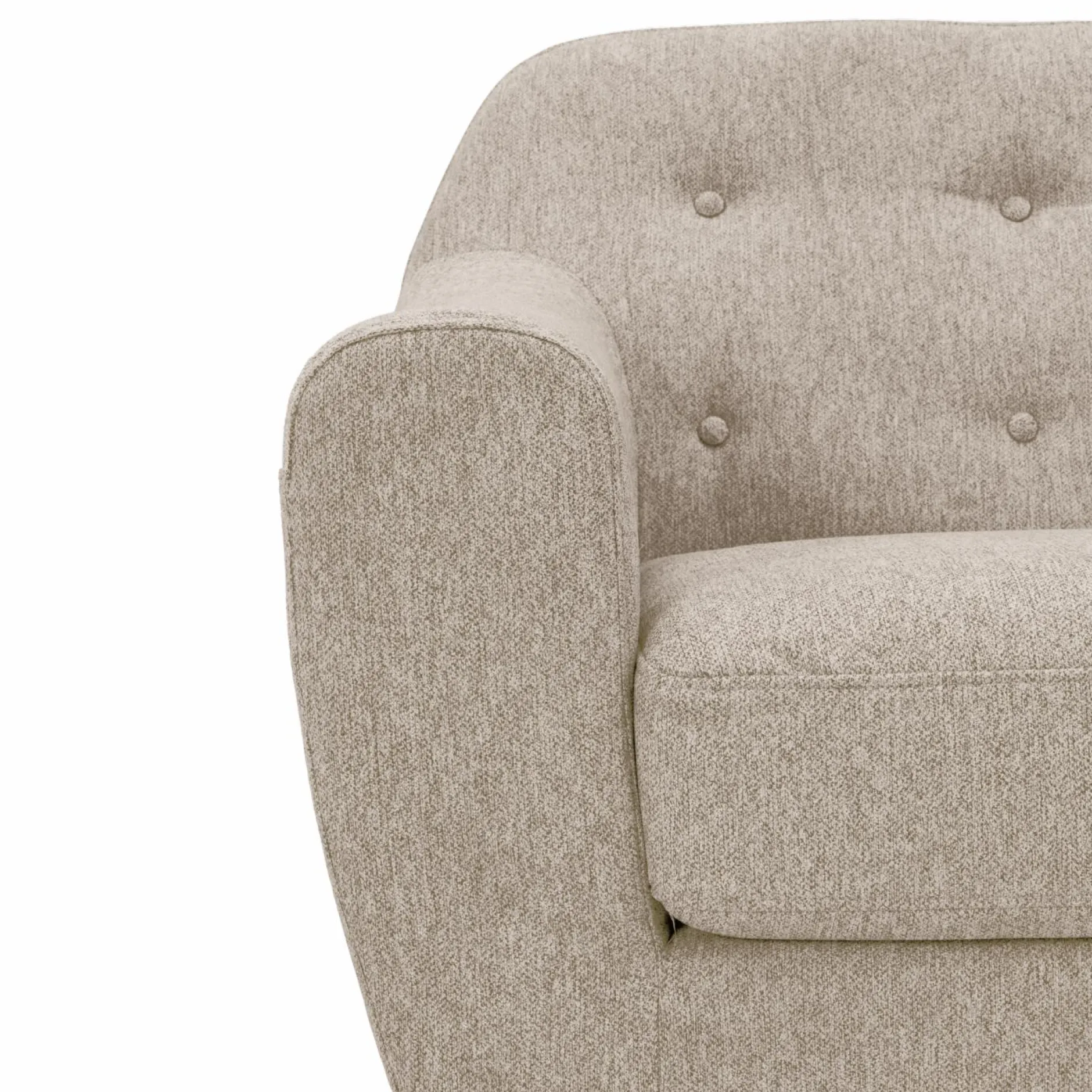 Canapés Droits|Canapés Fixes>Camif Canapé tissu Agathe - - 3 places Crème