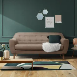 Canapés Fixes>Camif Canapé tissu Agathe - - 2 places Grège