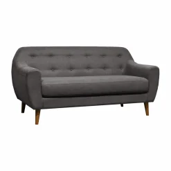 Canapés Droits|Canapés Fixes>Camif Canapé tissu Agathe - - 2 places Gris Foncé