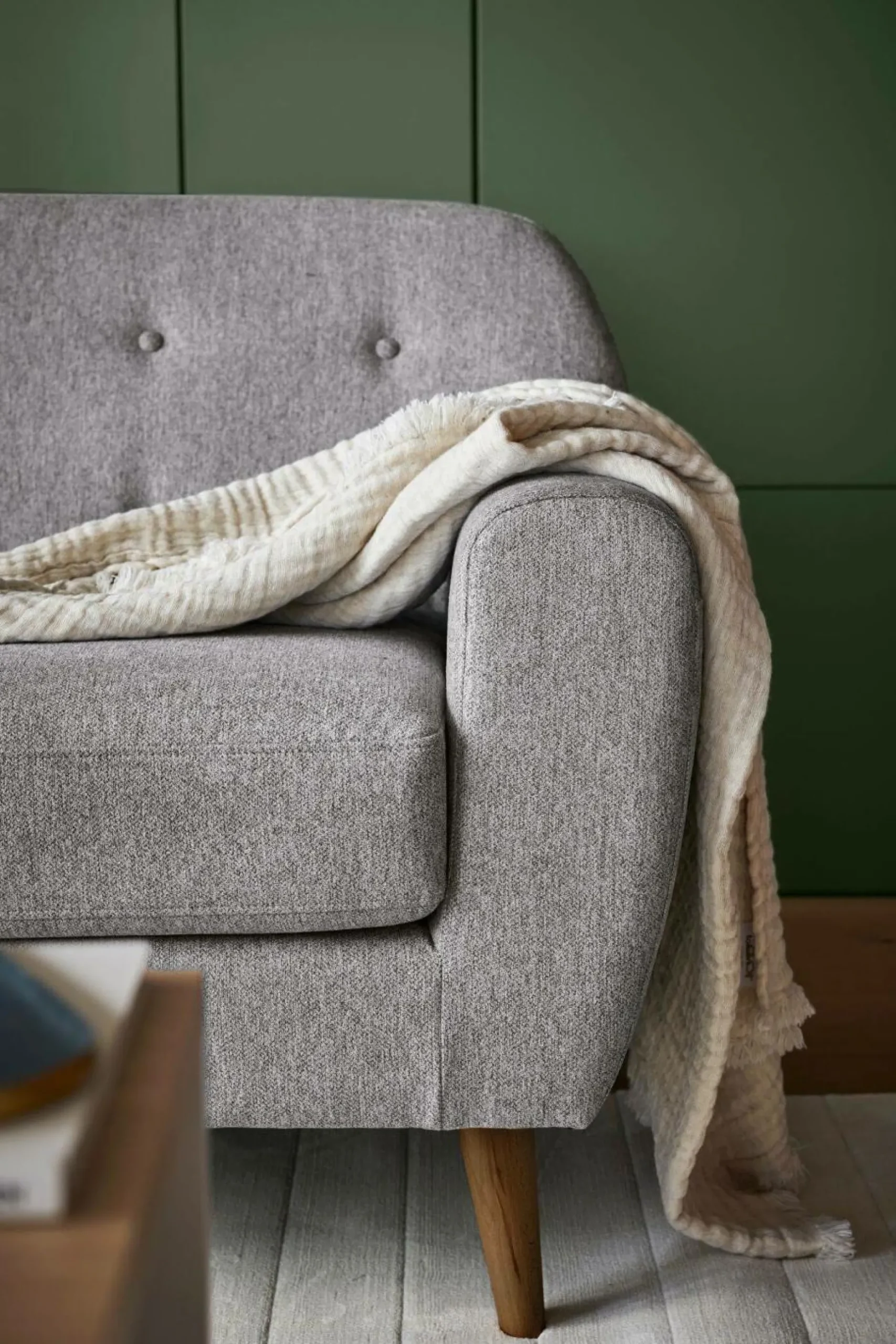 Canapés Droits|Canapés Fixes>Camif Canapé tissu Agathe - - 2 places Gris Clair