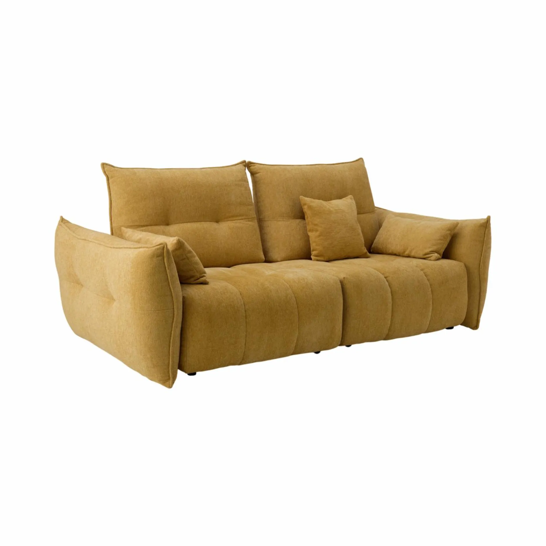 Canapés Fixes>Camif Canapé tissu avance-recule Sacha - - 3 places Jaune