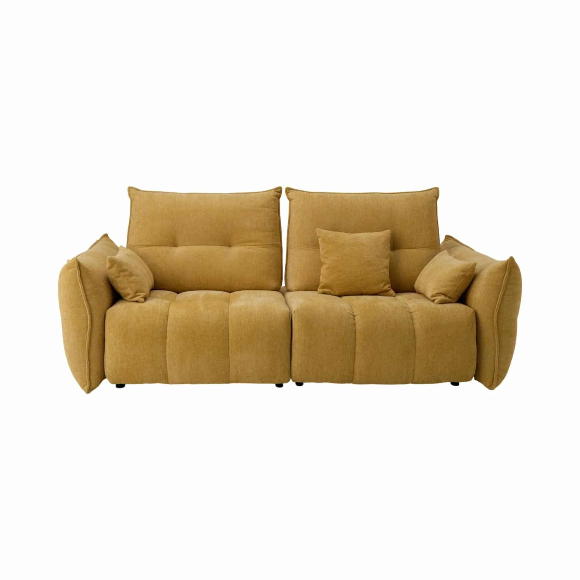 Canapés Fixes>Camif Canapé tissu avance-recule Sacha - - 3 places Jaune