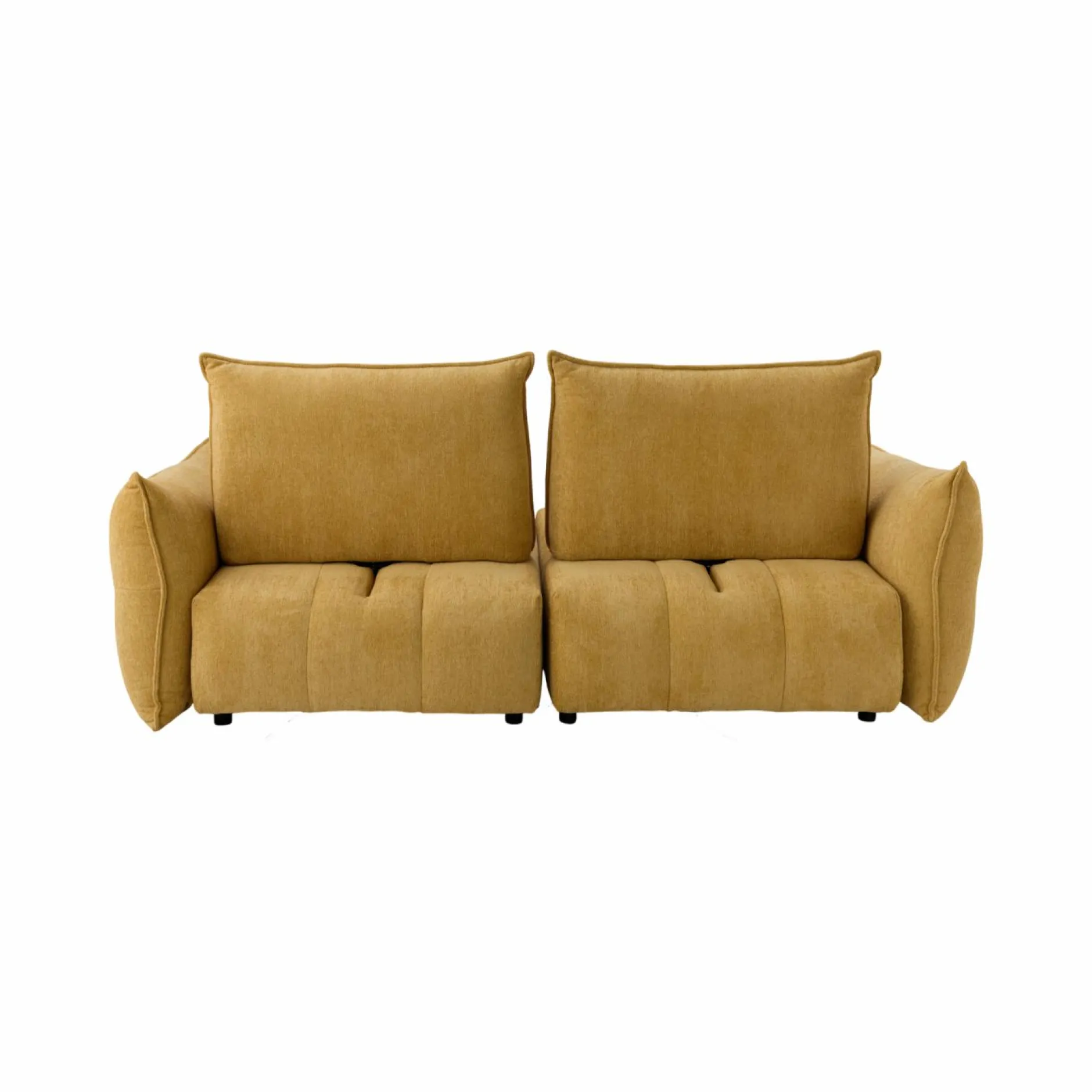 Canapés Fixes>Camif Canapé tissu avance-recule Sacha - - 3 places Jaune