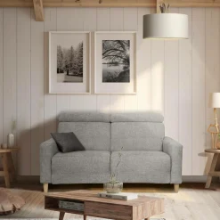 Canapés Fixes>Camif Canapé tissu Chambord - - Grand 2 places Gris