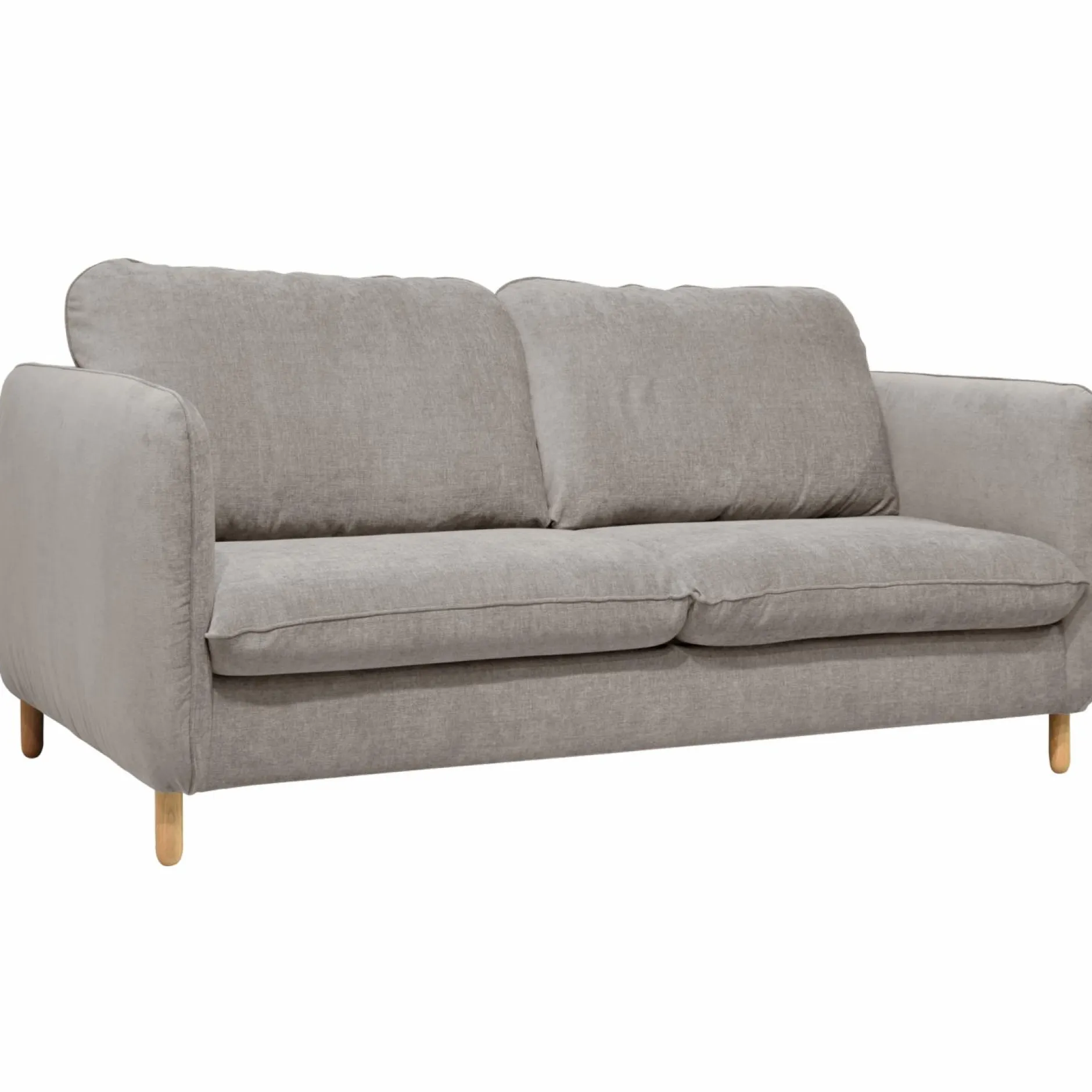 Canapés Droits|Canapés Fixes>Camif Canapé tissu chenillé Portimo - Gris Clair