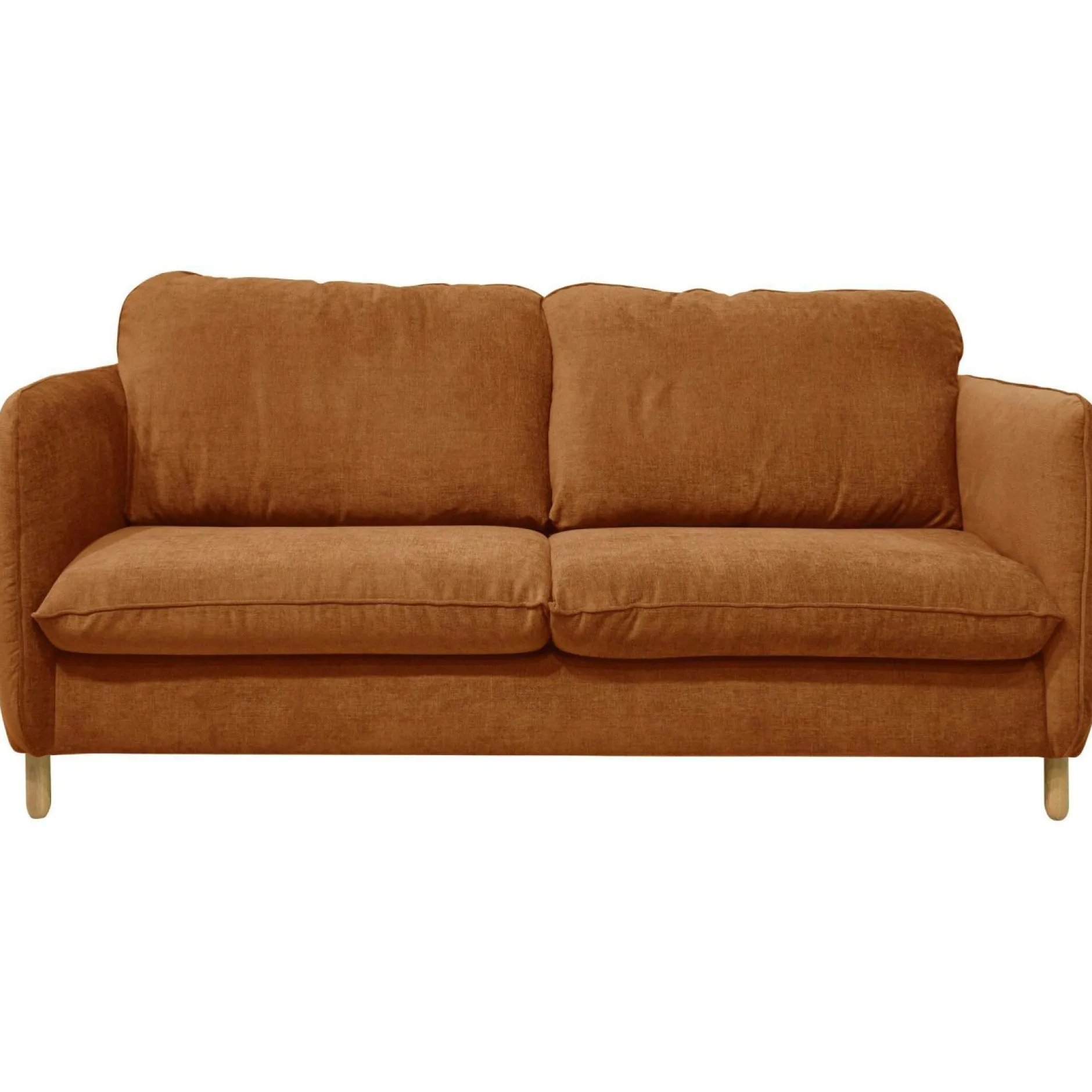 Canapés Droits|Canapés Fixes>Camif Canapé tissu chenillé Portimo - Ocre