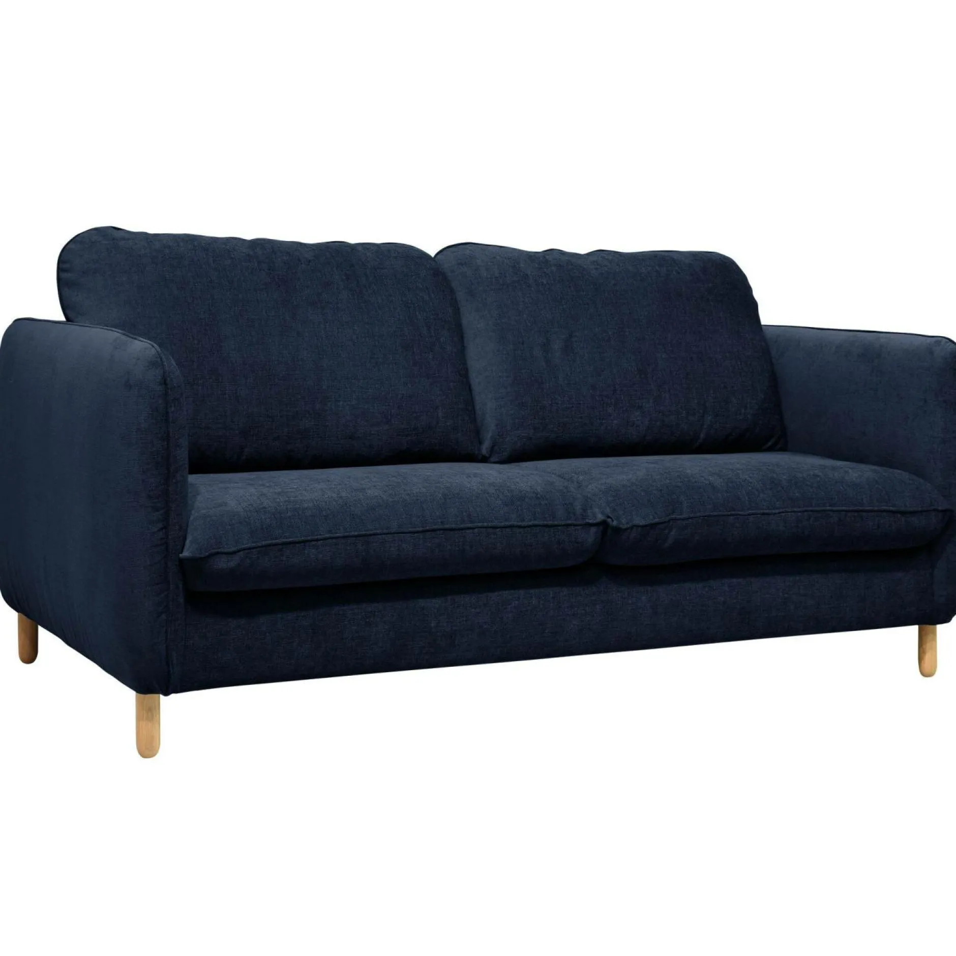 Canapés Droits|Canapés Fixes>Camif Canapé tissu chenillé Portimo - Marine