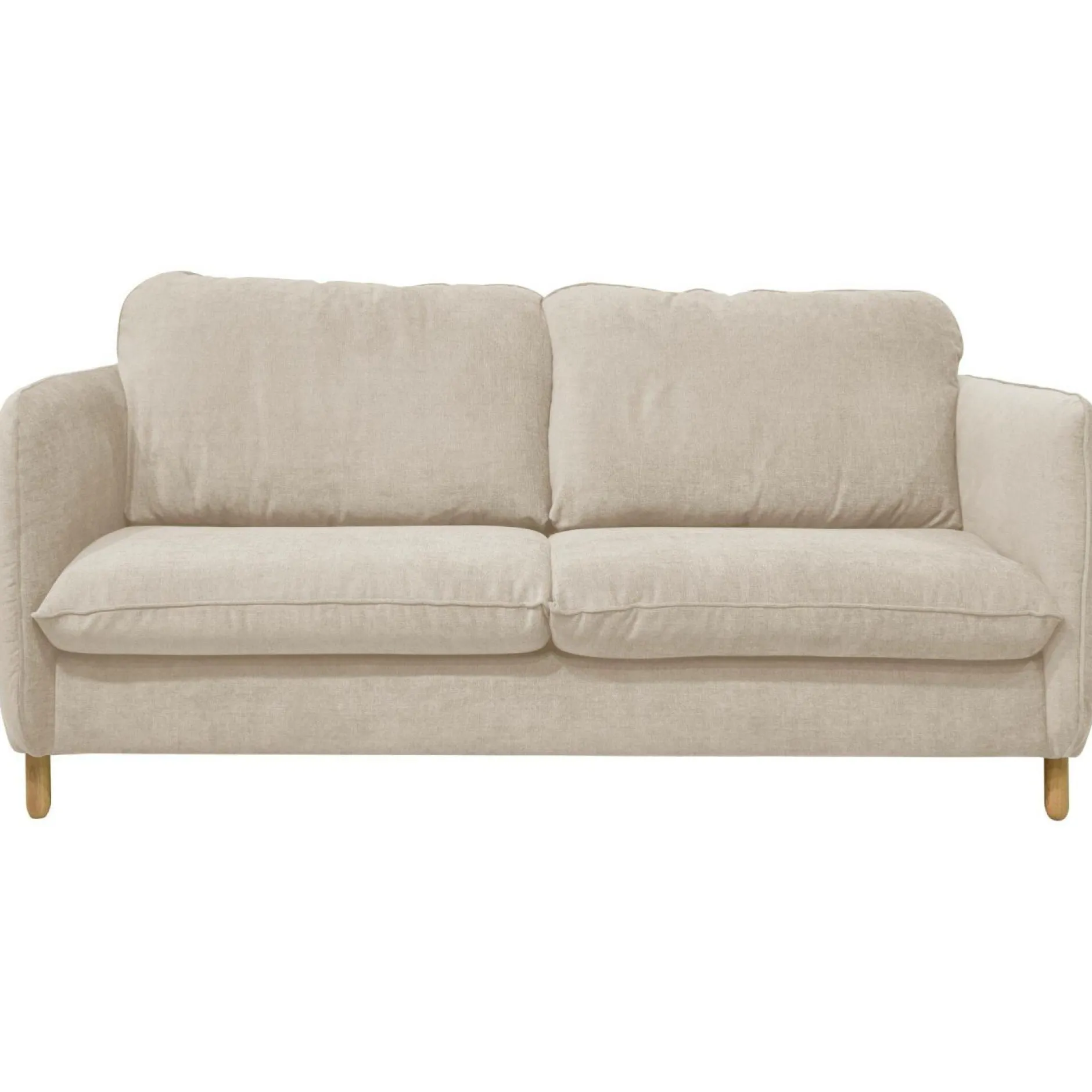 Canapés Droits|Canapés Fixes>Camif Canapé tissu chenillé Portimo - Ecru