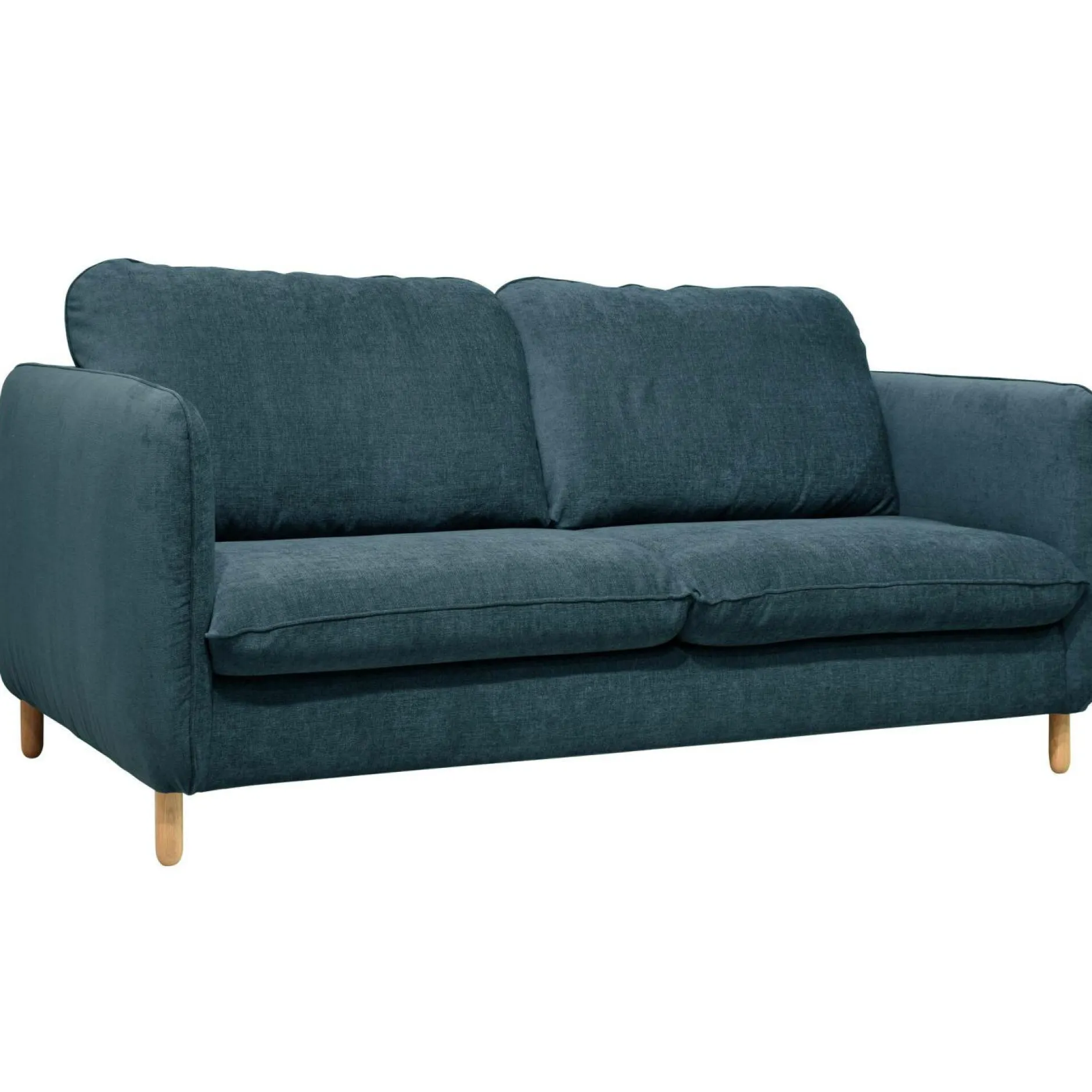 Canapés Droits|Canapés Fixes>Camif Canapé tissu chenillé Portimo - Bleu