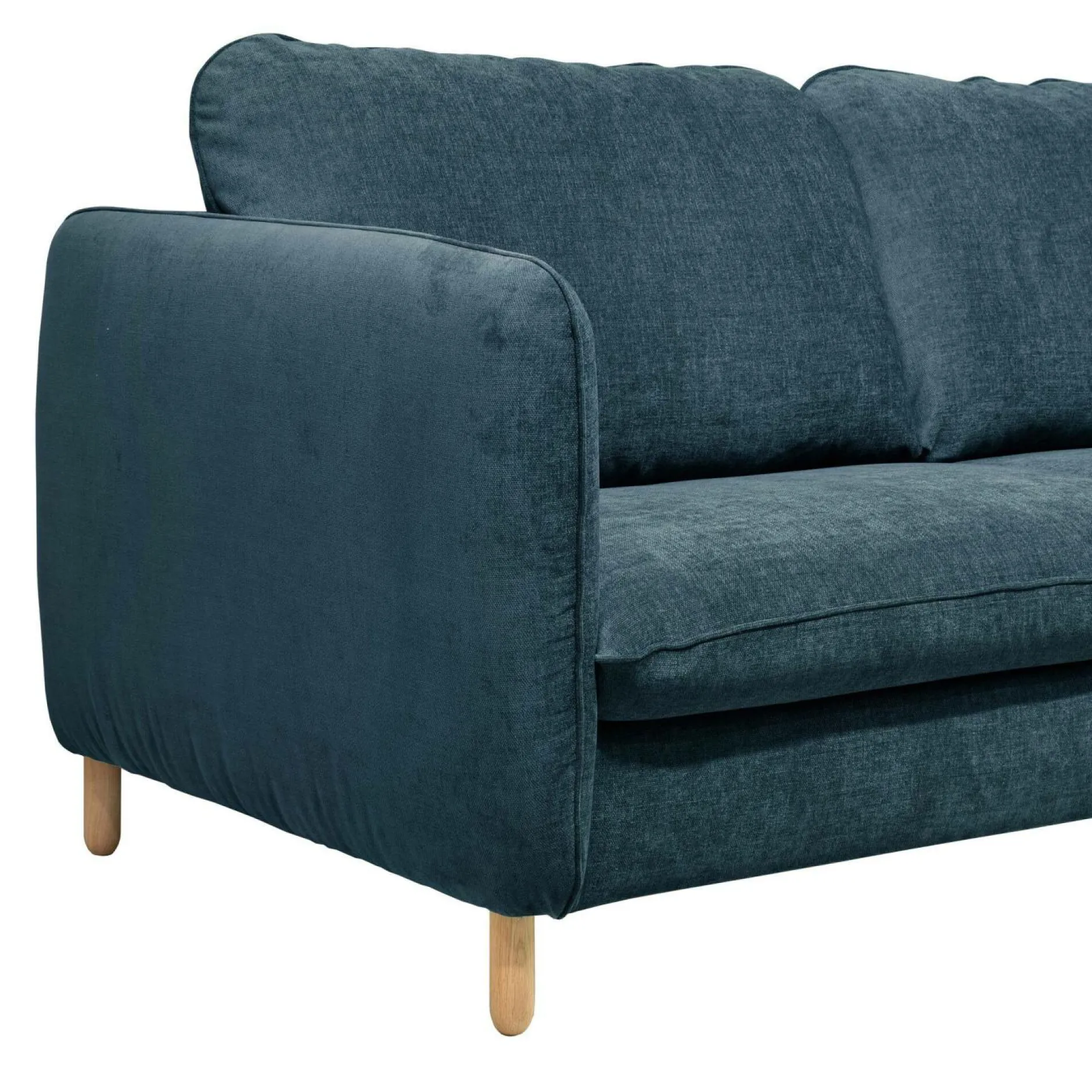 Canapés Droits|Canapés Fixes>Camif Canapé tissu chenillé Portimo - Bleu