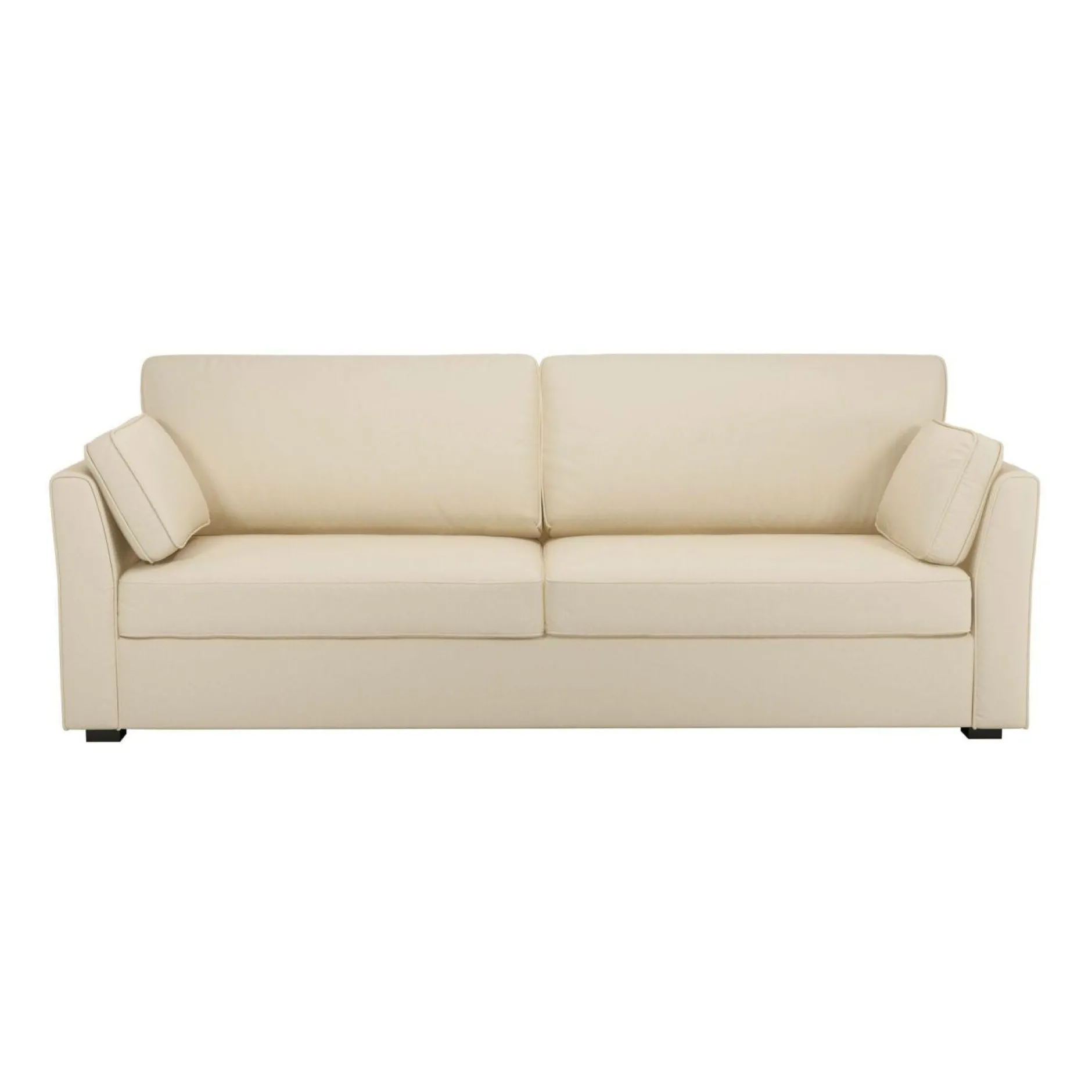 Canapés Droits|Canapés Fixes>Camif Canapé tissu coton déhoussable Marbella - - 4 places Beige