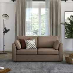 Canapés Droits|Canapés Fixes>Camif Canapé tissu coton déhoussable Marbella - - 2 places Taupe