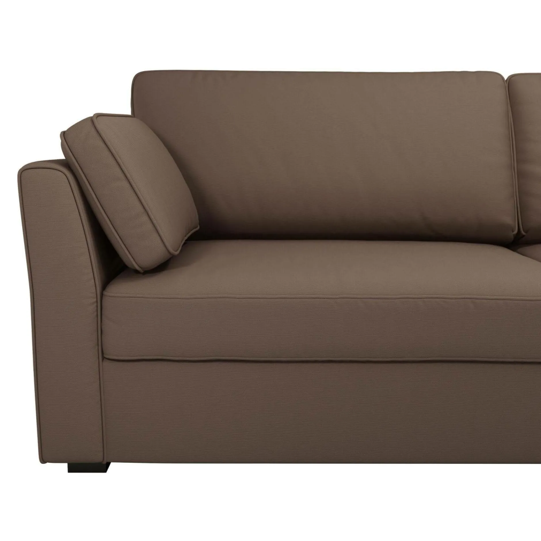 Canapés Droits|Canapés Fixes>Camif Canapé tissu coton déhoussable Marbella - - 4 places Taupe