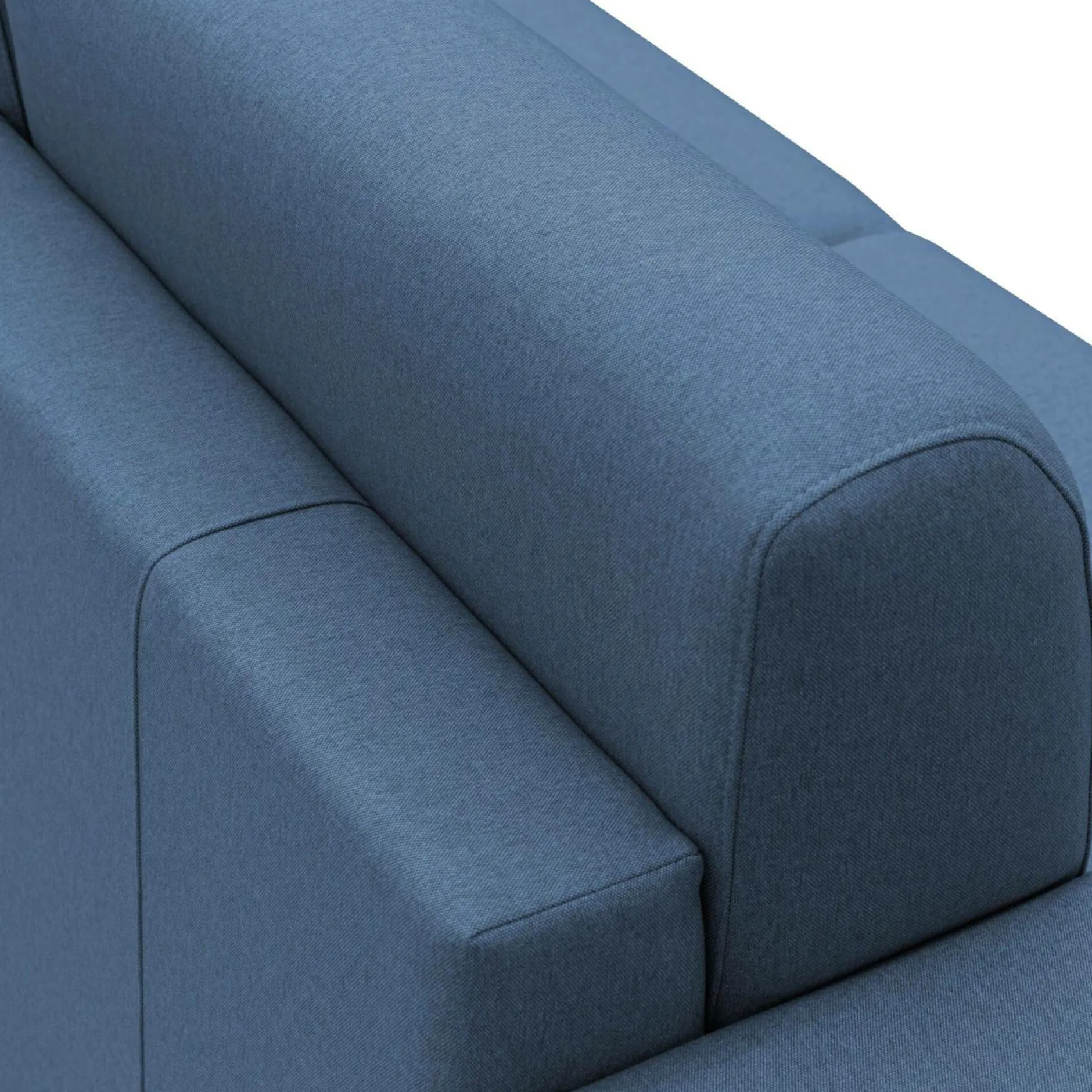 Canapés Droits|Canapés Fixes>Camif Canapé tissu déhoussable Aubin - - Grand 2 places Bleu