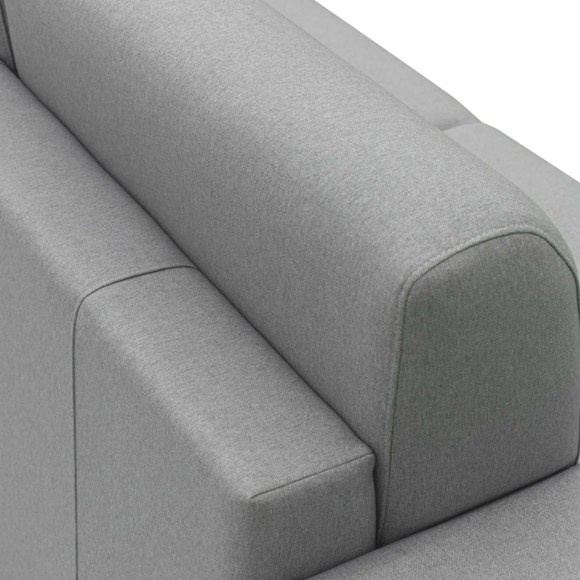 Canapés Droits|Canapés Fixes>Camif Canapé tissu déhoussable Aubin - - Grand 2 places Gris