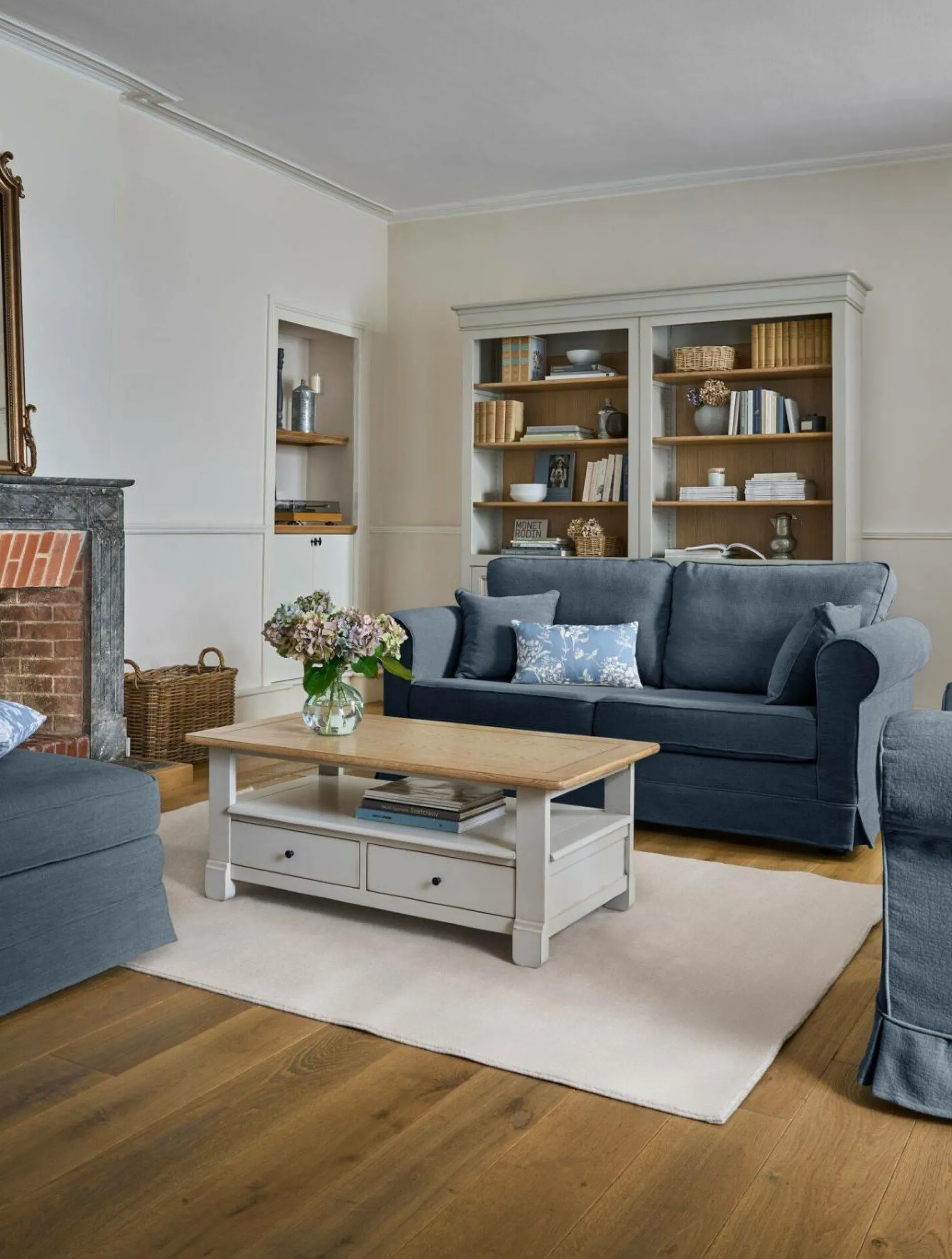 Canapés Fixes>Camif Canapé tissu déhoussable Naxos - - 2 places Bleu