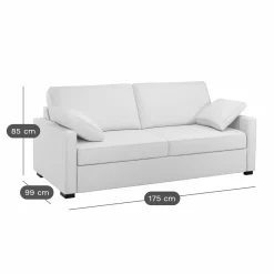 Canapés Fixes></noscript>Camif Canapé tissu déhoussable Oslo - - 3 places Graphite