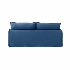 Canapés Fixes></noscript>Camif Canapé tissu effet lin Orphée - - 3 places Bleu