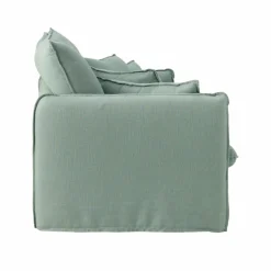 Canapés Fixes></noscript>Camif Canapé tissu effet lin Orphée - - 3 places Vert d'Eau