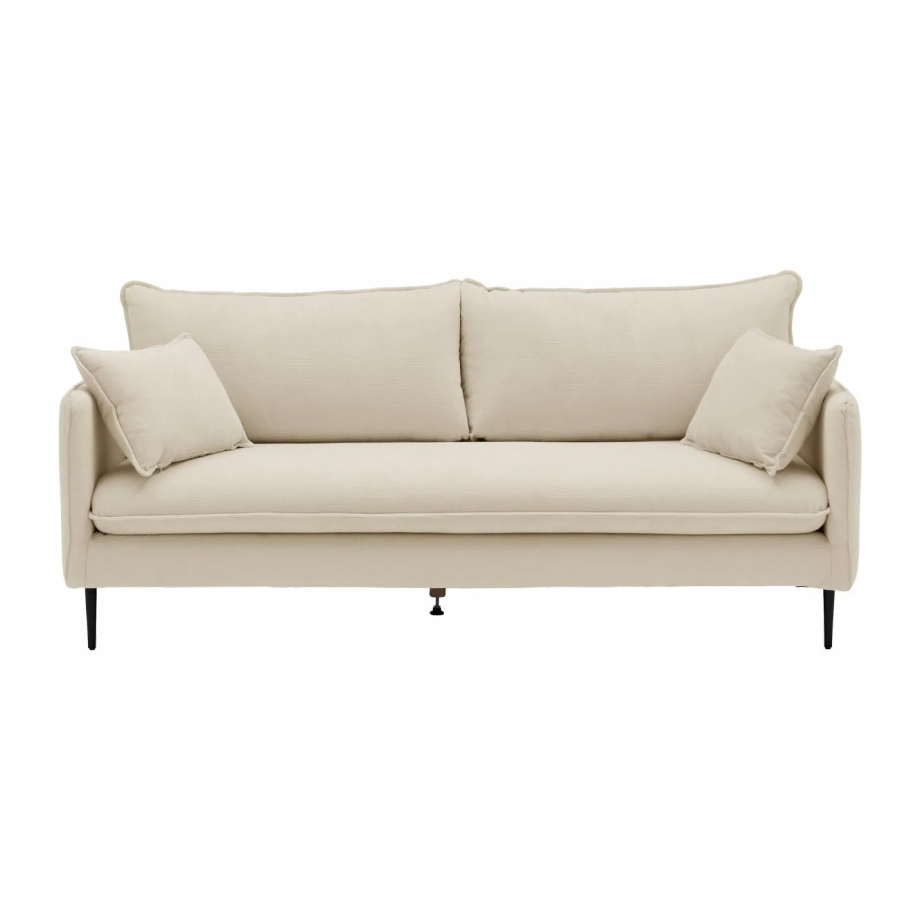 Canapés Droits|Canapés Fixes>Camif Canapé tissu Oden - - 4 places Crème