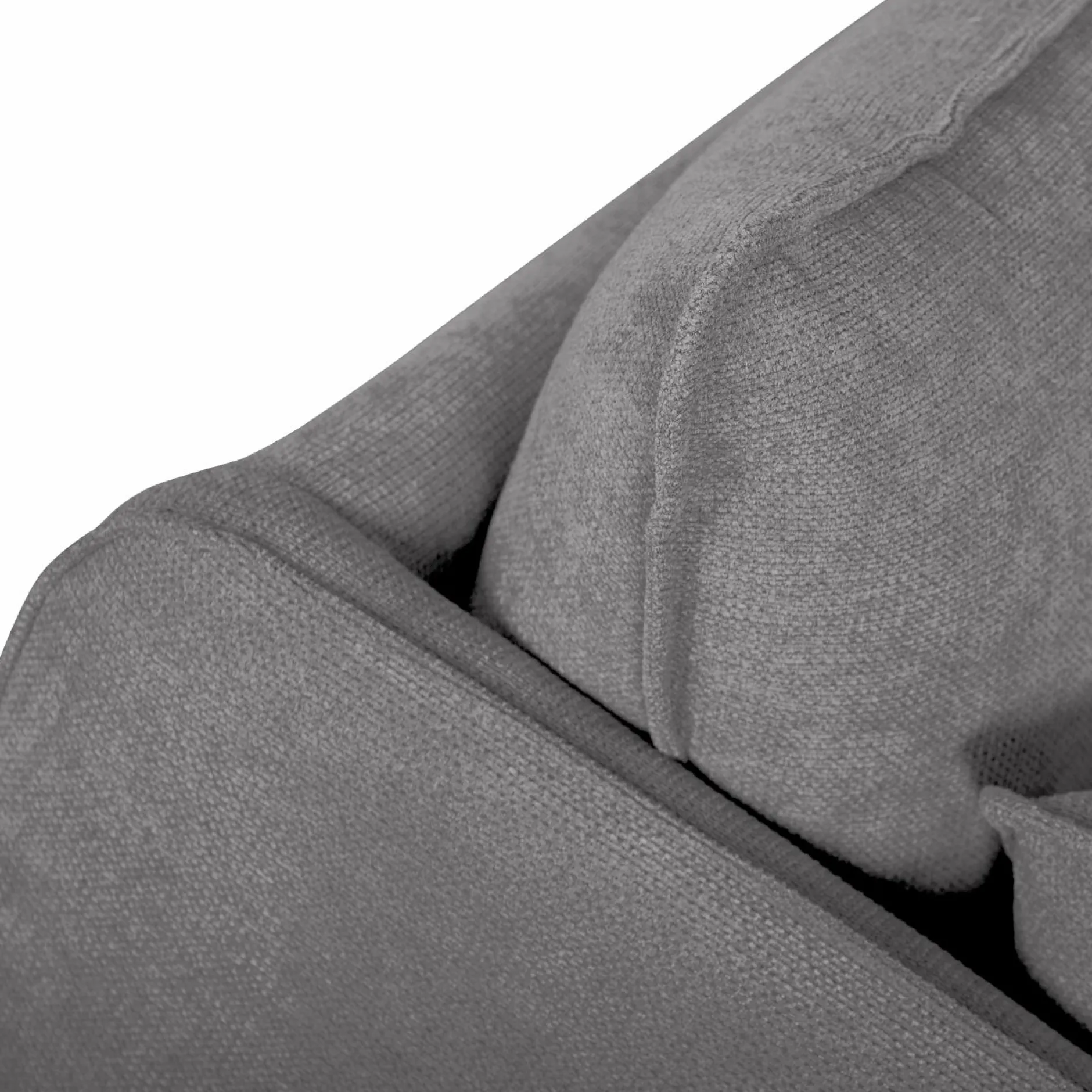 Canapés Droits|Canapés Fixes>Camif Canapé tissu Oden - - 4 places Gris